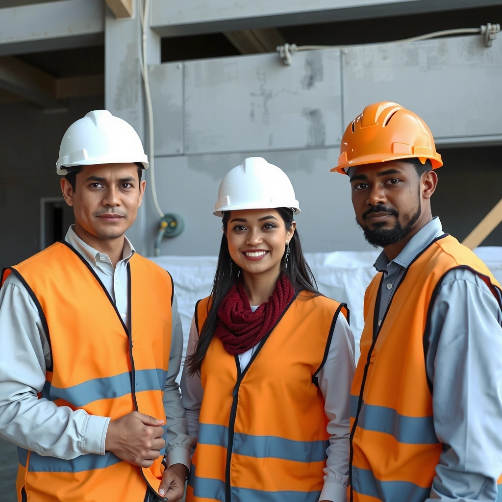 Professional construction team on site in Iloilo